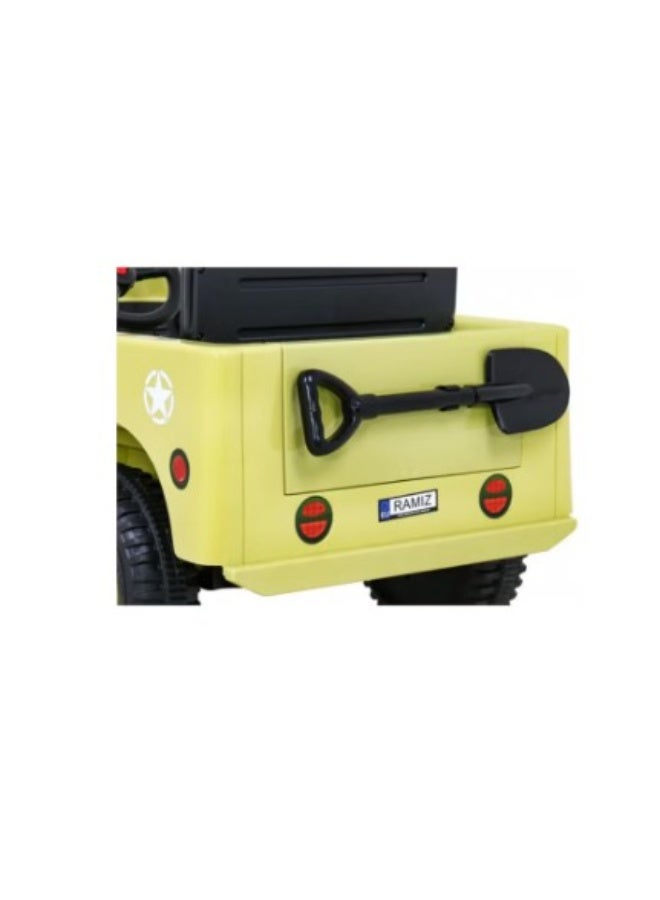 Jeep Kids Military Mini Willy Jeep Ride-On Light Green - Image 4